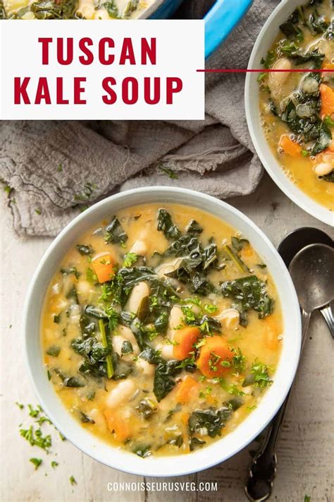 Tuscan Kale Soup Connoisseurus Veg Yummyhealthytaste Com