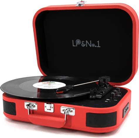 LP No Portable Bluetooth Turntable With USB Play And Recording Suitcase Speed Vinyl Record