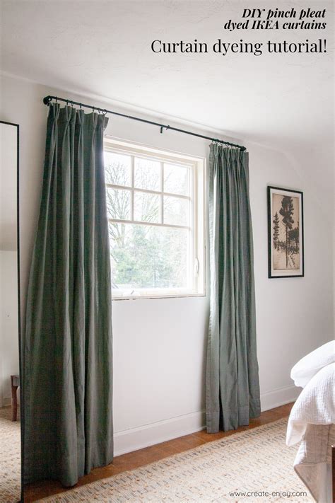 Diy Pinch Pleated Curtain Dyeing Tutorial Create Enjoy