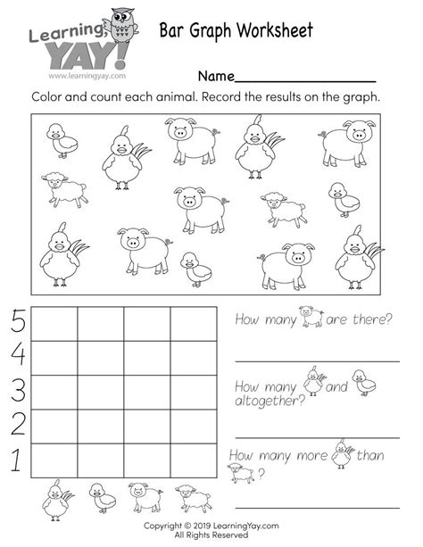 First Grade Bar Graph Worksheet Graphing Worksheets First Grade Math