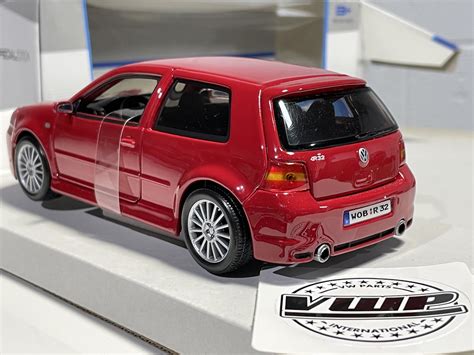 Vw Golf Mk4 R32 Red 124 Scale Model Car Toy Childs Kids Mums Dads T