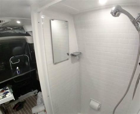 Building A Wet Bath And Shower Into Promaster Diy Camper Van Camper Van Build A Camper Van