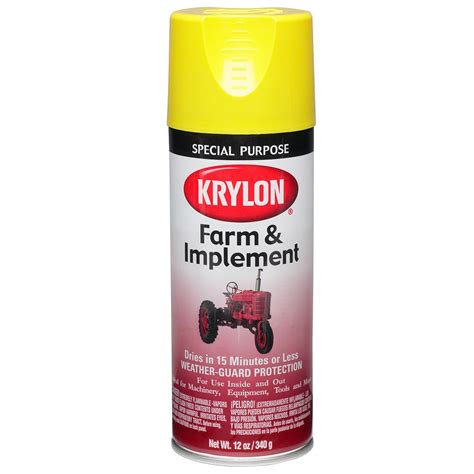 Krylon Farm And Implement Spray Paint High Gloss John Deere Yellow 12