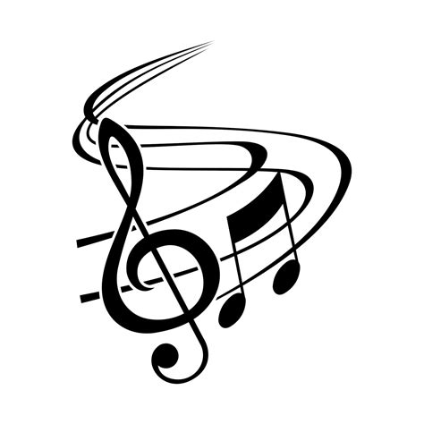 Classic Music Notes With Treble Clef Graphics By Vectordesign On
