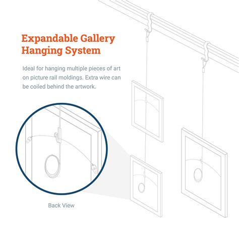 Picture Rail Hanging System 5 Pack White Picture Rail Hooks And