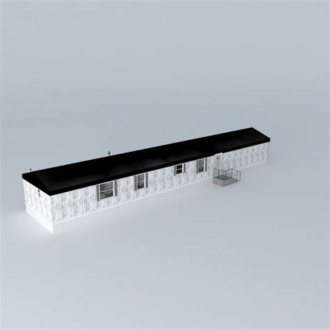 What are the dimensions of a standard trailer? house Single Wide Trailer Home 3D model | CGTrader