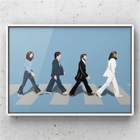 Abbey Road The Beatles Minimalist Print Wes Doodle