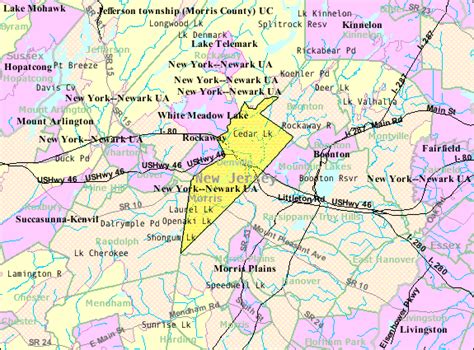 Image Census Bureau Map Of Denville New Jersey