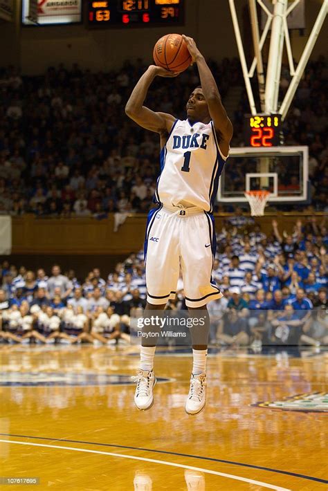 Kyrie Irving Of The Duke Blue Devils Shoots The Ball While Playing
