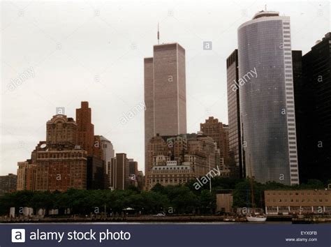 July 1995 New York The Skyline Of Manhattan With The