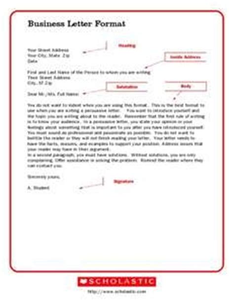 Signature n the signature tells who wrote the letter. Business Letter Format For 5th Grade | Sample Business Letter