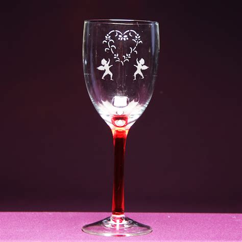 Angel Love Wine Glass Glass Etching Supplies Superstore