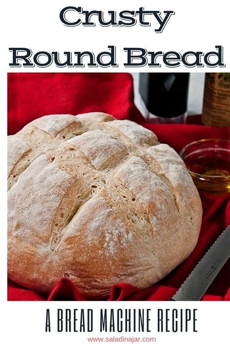 Crusty Round Bread Mixed And Kneaded In A Bread Machine Two Step