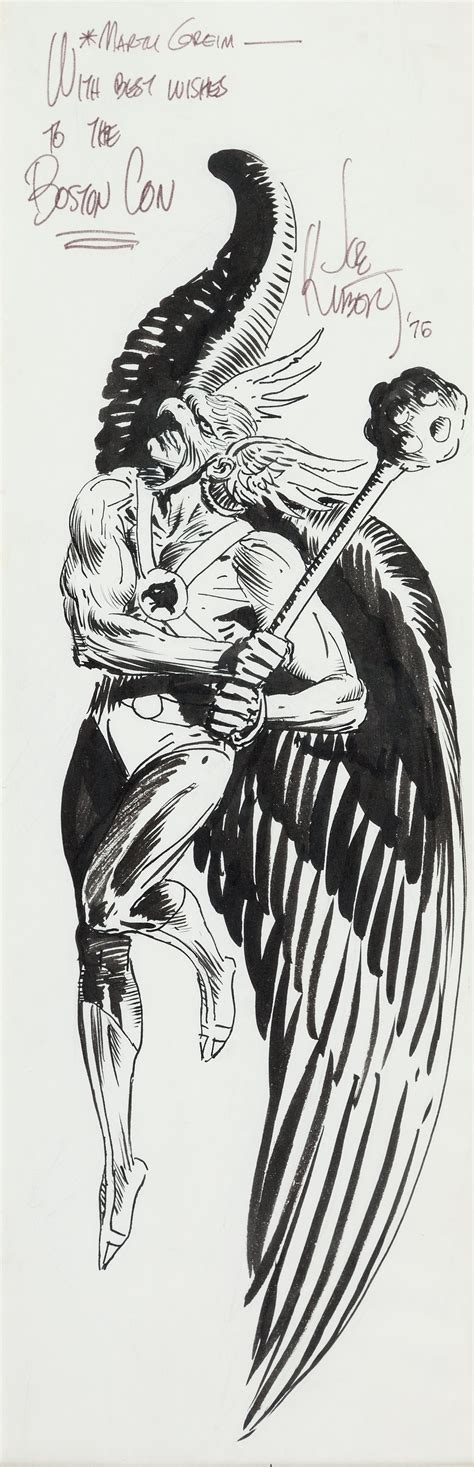 Stunning Hawkman Illustration By Joe Kubert 1976