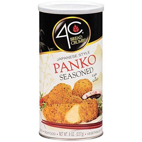 4c Japanese Style Panko Seasoned Bread Crumbs 8oz Canister