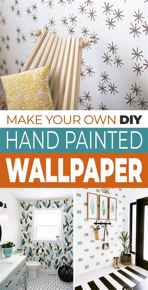 Make Your Own Diy Hand Painted Wallpaper Ohmeohmy Blog