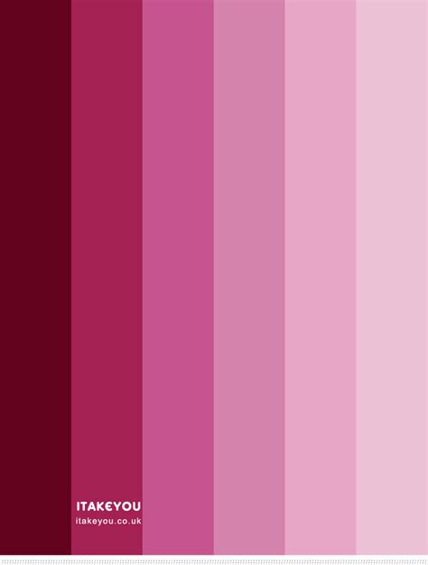 Shades Of Pink Colour Combination Colour Palette 58 Pink Color Chart