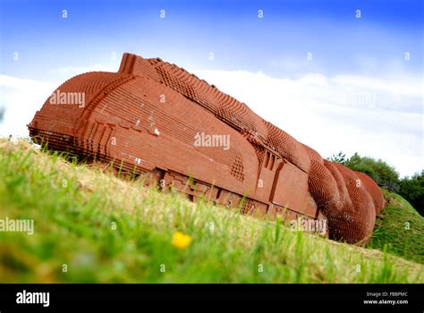 Brick Train By David Mach Darlington County Durham Stock Photo Alamy