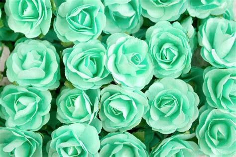 72 Roses Mint Green Paper Flowers Bouquets 30 Mm Roses