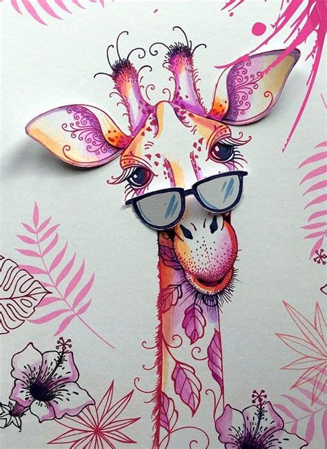 Pink Ink Designs A5 Clear Stamp Set Giraffe Giraffe Art Giraffe