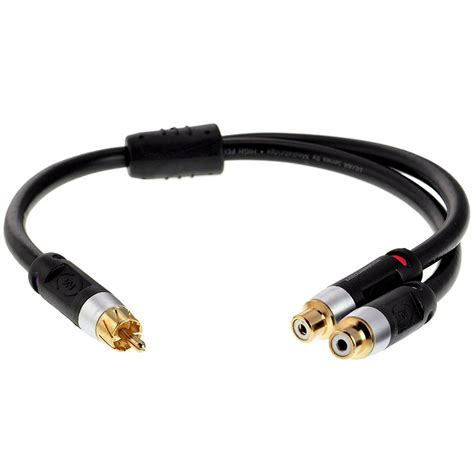 Mediabridge Ultra Series Rca Y Adapter 12 Inches 1 Male To 2 Female