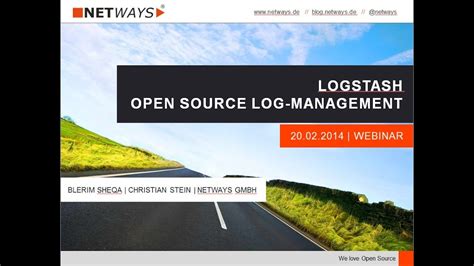 Logstash Open Source Log Management Webinar 20 Februar 2014 Youtube