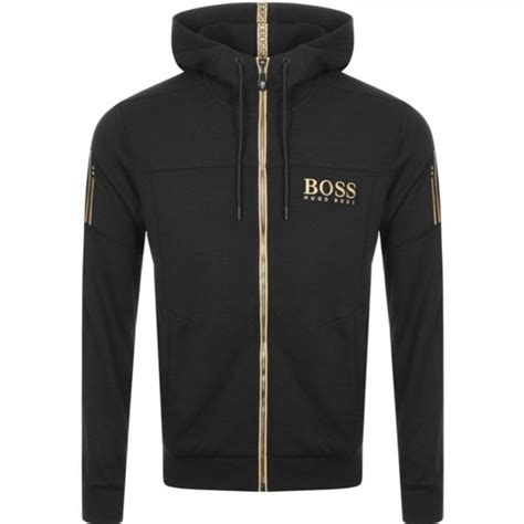 Boss Saggy Black 003 Zip Up Hoody Sweatshirt Jacket 50387166 From Club Jj Uk