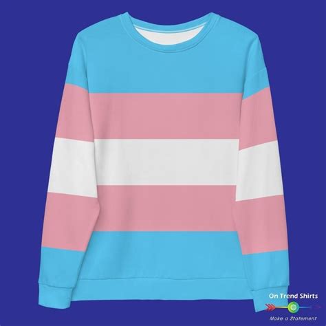 Transgender Flag Sweatshirt Pride Outfit Sweatshirts Printed