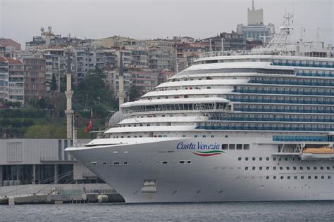 Costa Venezia Cruise Ship In Galataport Istanbul Turkey Editorial
