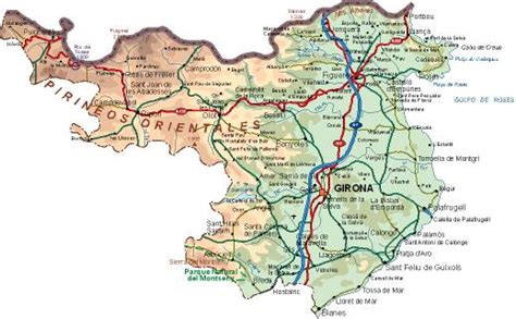 Provincia De Girona Mapa Mapa Europa