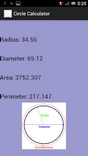 The equation for diameter of a circle from circumference is Circle Circumference Calculate - Android Apps on Google Play