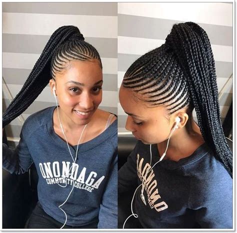 Straight Up Hairstyles For Black Ladies 2020 Straight Up Braids 5