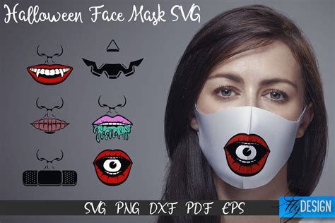 Halloween Face Mask Svg Face Mask Designs Halloween Svg So Fontsy