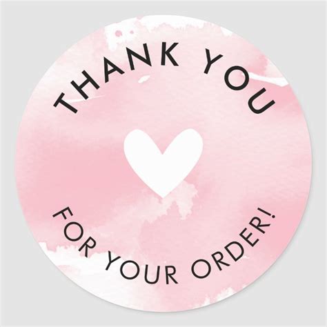 Packaging Product Label Thank You For Your Order Uk