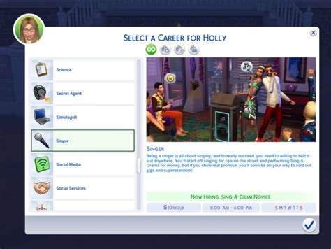 Singer Career Welcome To Kiarasims4mods Sims 4 Jobs Play Sims 4 Sims
