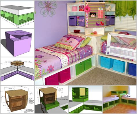 What's the difference between full bed and twin bed? DIY Space Saving Corner Twin Beds Set - DIYCraftsGuru