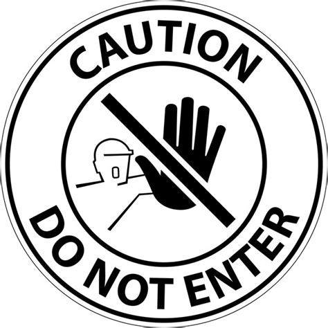 Premium Vector Caution Do Not Enter Symbol Sign On White Background