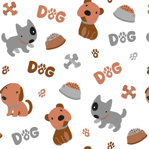 Premium Vector Dog Pattern