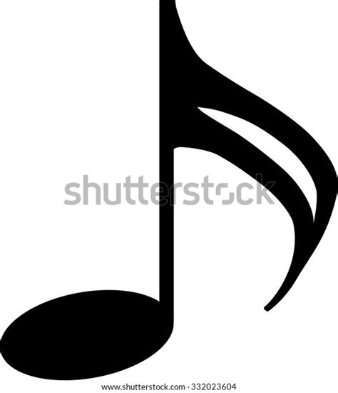 Black Music Note Vector Stock Vector Royalty Free 332023604