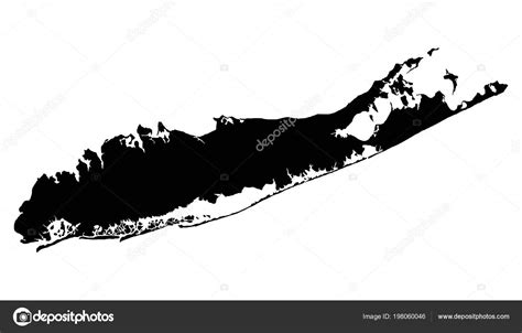 Mapa Long Island Vector Gráfico Vectorial © Blacklava36 Imagen 198060046