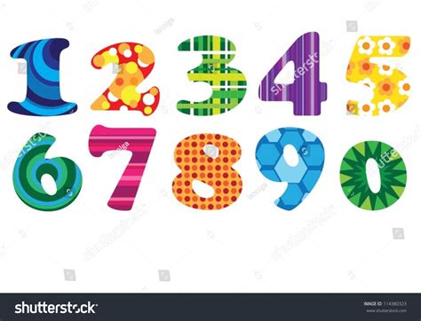 Colors Numbers Stock Vector Illustration 114380323 Shutterstock
