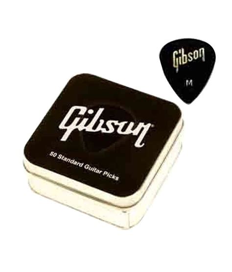 Gibson Medium Aprgg50 74m Standard Guitar Picks With Tin Box Pack Of