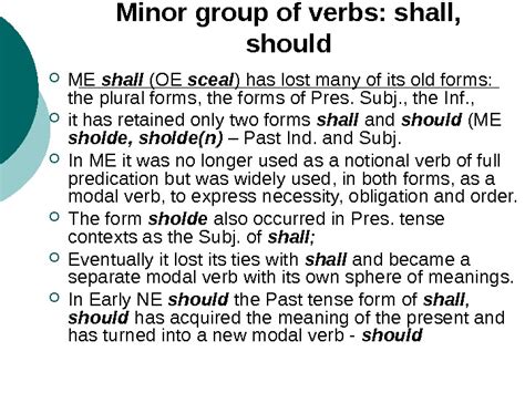 Changes In The Verbal System In Middle English