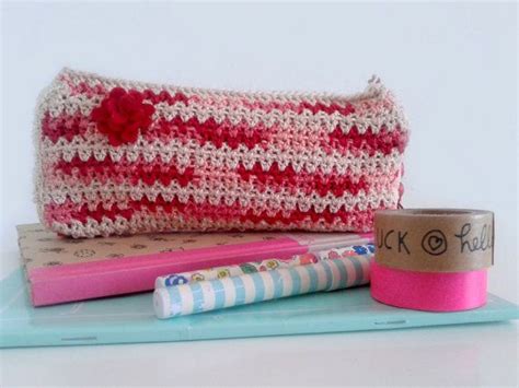 Crochet Pencil Case Crochet Pencil Pouch Makeup Bag Etsy