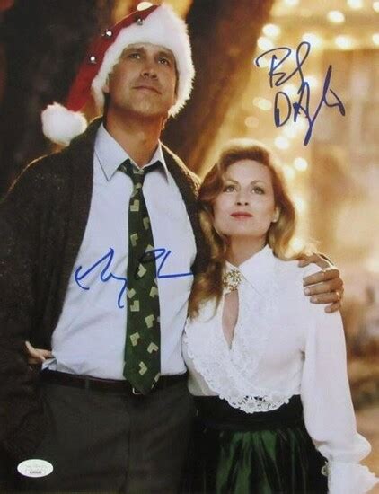 Chevy Chase Beverly D Angelo Dual Autographed X Photo