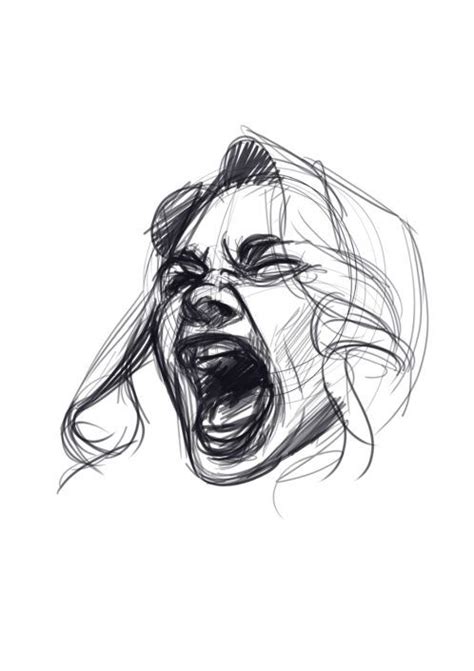 How To Draw Screaming Faces Tutorial By Javi Can Draw Female Character Expression Drawing