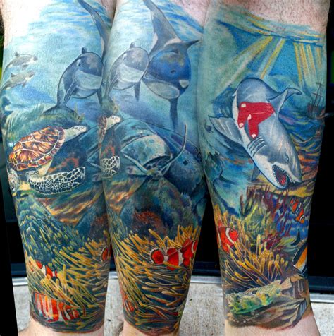 Ocean Creatures Arm Tattoo Tattoomagz › Tattoo Designs Ink Works