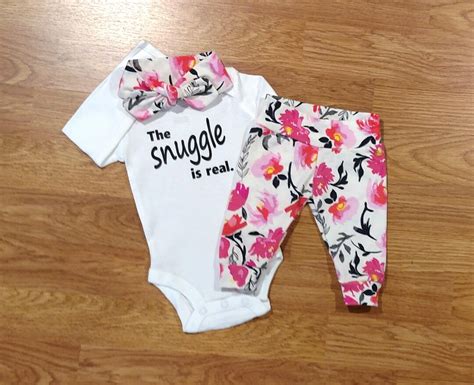 The Snuggle Is Real Baby Girl Going Home Outfit Gift Floral Etsy