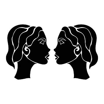 Silhouette Of Gemini Zodiac Sign One Among The Horoscope Signs