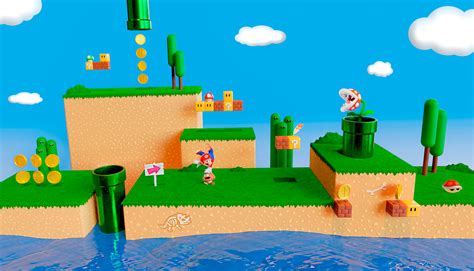 Super Mario Scenery Finished Projects Blender Artists Community